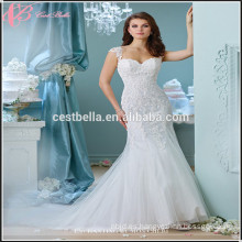 Elegante vestido de boda de satén de marfil de sirena Cestbella XL023